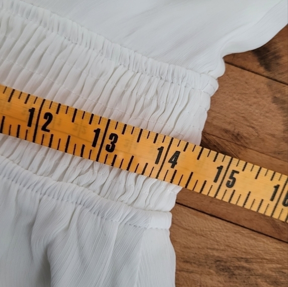 Pretty Garden Front Tie Smocked Chiffon Layered Skater Dress - Picture 14 of 15